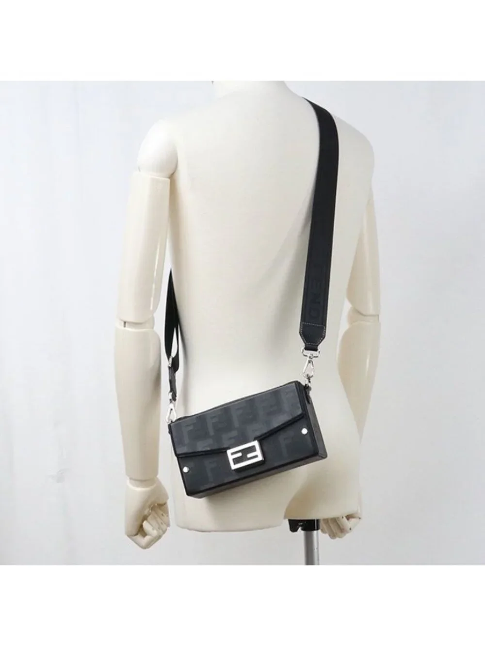 Fendi Soft Trunk Baguette Handbag Calf